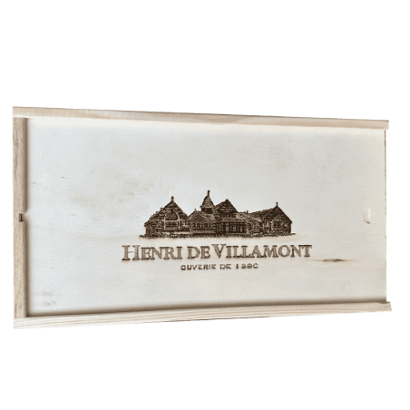 Henri de Villamont wine box with 2 compartments