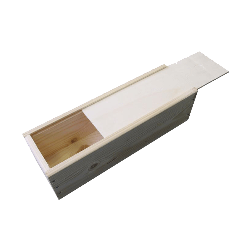 1 compartment luxury wooden wine box with sliding lid