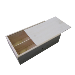 Caja de vino de madera de lujo de 2 compartimentos con tapa deslizante