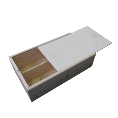 Lussuosa scatola per vino in legno a 2 scomparti con coperchio scorrevole